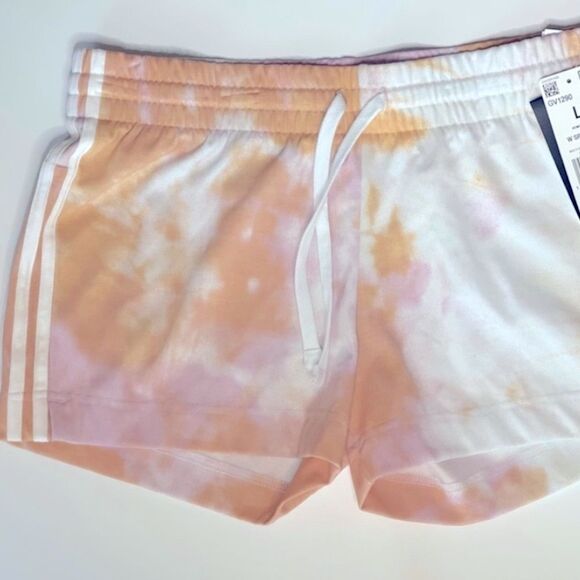 ADIDAS Women's Tie-Dyed Effect Shorts summer short - Picture 3 of 10